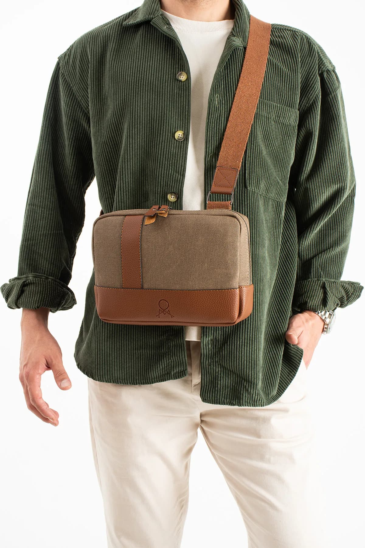 Mega Çanta M434 Canvas Erkek Çapraz Bodybag, Tablet Çantası