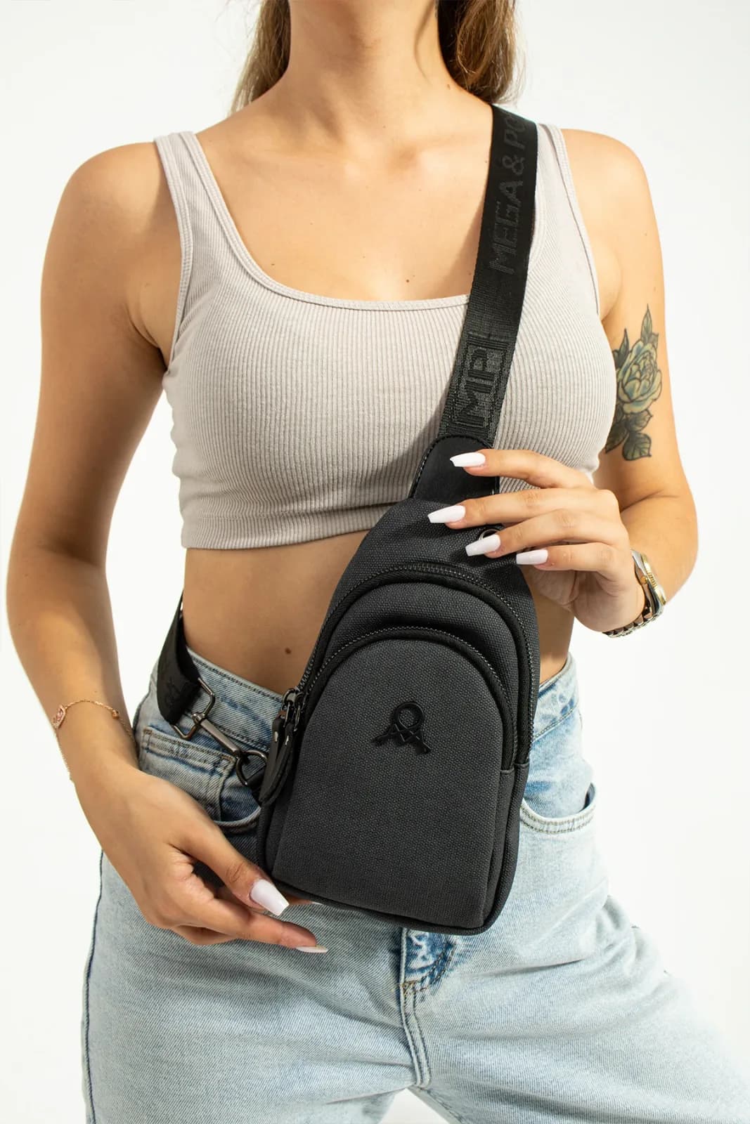 Mega Çanta M712 Canvas Deri, Kadın Bodybag Çanta