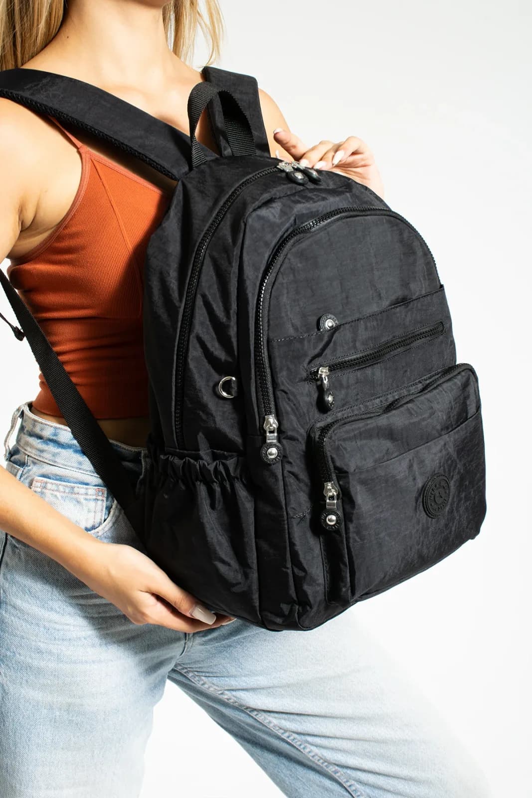 Mega Bag, Suya Dayanıklı Krinkıl Kumaş, Okul Sırt Çantası M2008